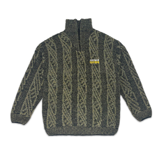 Custard Reclaimed Patterned 1/4 Zip | Size Medium