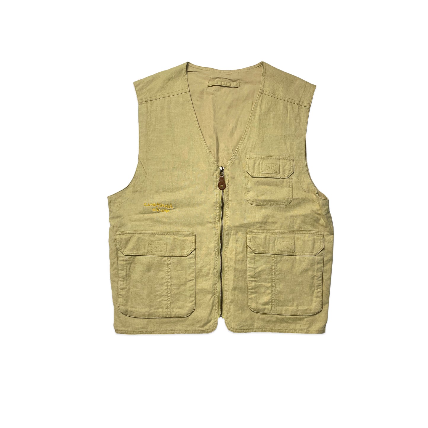 Custard Reclaimed Beige Vest | Size Medium