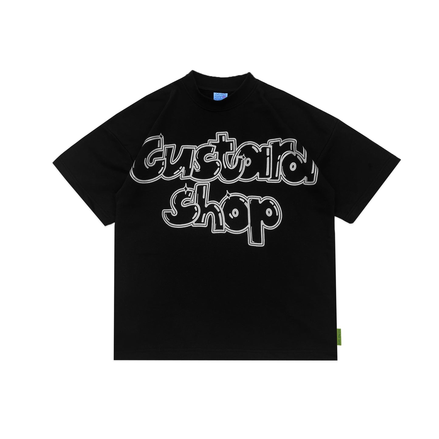 Heavyweight Graffiti Print T-Shirt | Black