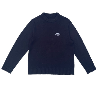 Custard Reclaimed Black Knit Jumper | Size Medium