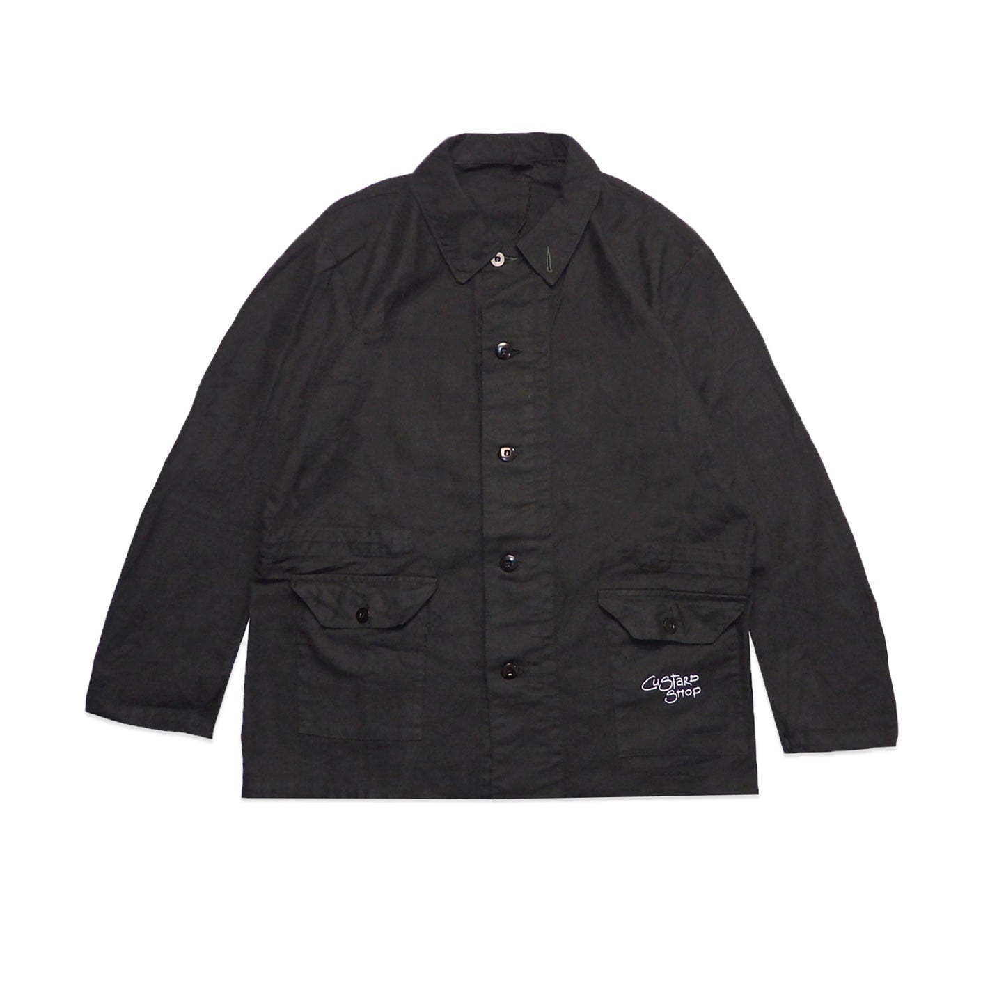 Custard Reclaimed Black Chore Jacket | Size Large