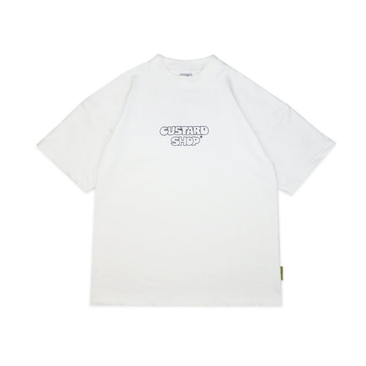 Heavyweight Block Print T-Shirt | White