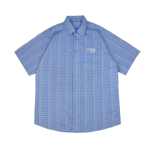 Custard Reclaimed Blue Check Shirt | Size Large