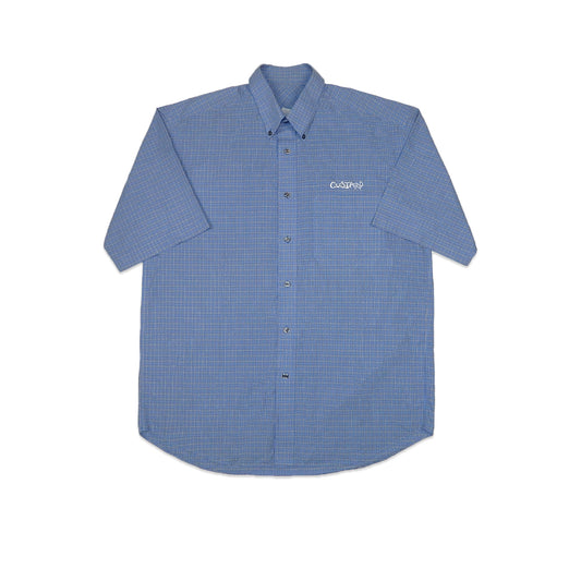 Custard Reclaimed Blue Check Shirt | Size XL