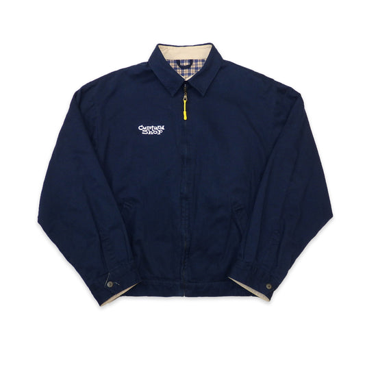 Custard Reclaimed Navy Bomber Jacket | Size XL