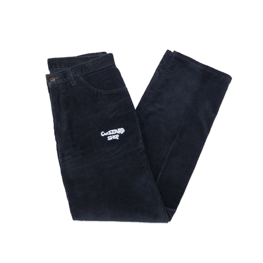 Custard Reclaimed Charcoal Corduroy Trousers | Size 30" x 31"