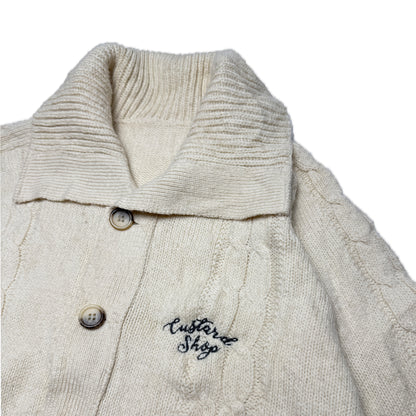 Custard Reclaimed Button Cardigan | Size Medium