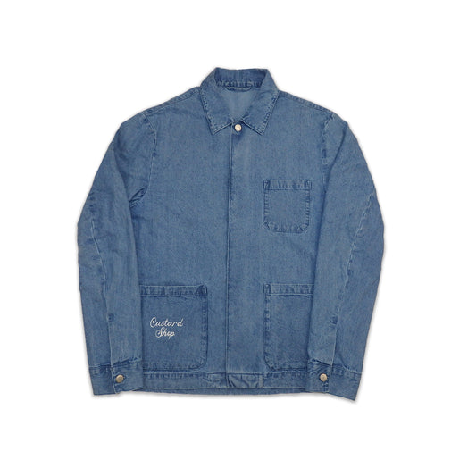 Custard Reclaimed Denim Workers Chore Jacket | Size Medium