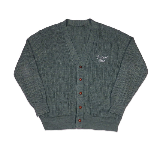 Custard Reclaimed Green Cardigan | Size Large