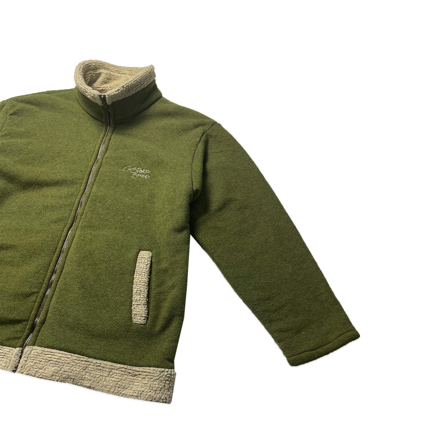 Custard Reclaimed Green Fleece | Size Medium