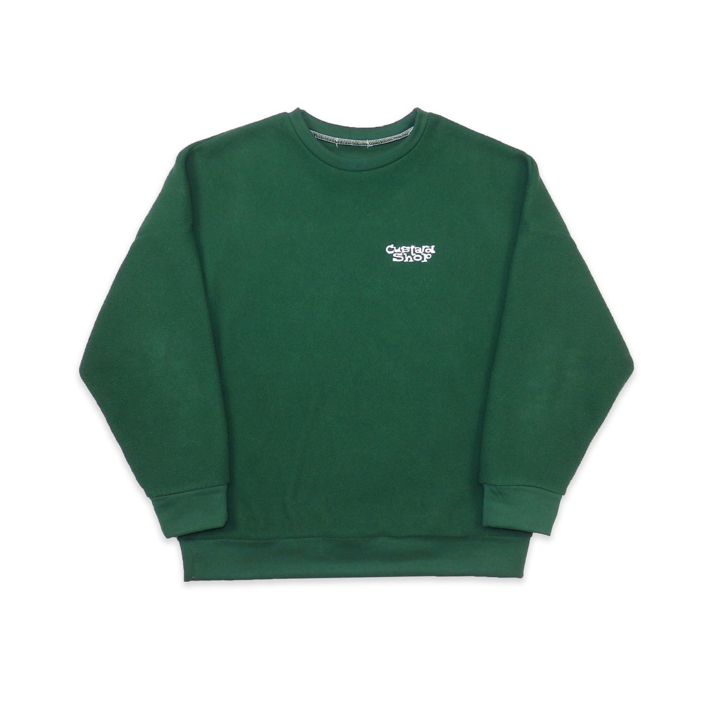 Custard Reclaimed Dark Green Fleece Sweatshirt | Size Medium