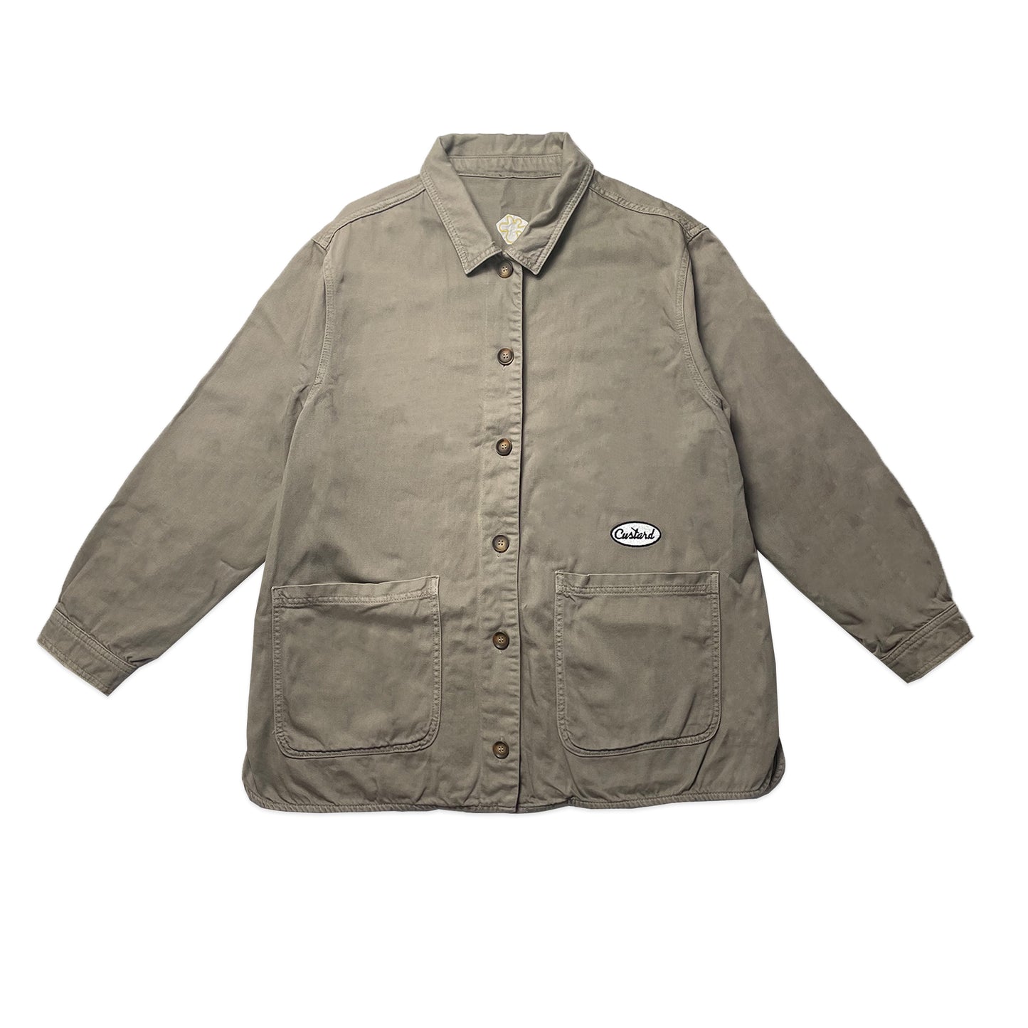 Custard Reclaimed Grey Chore Jacket | Size Medium