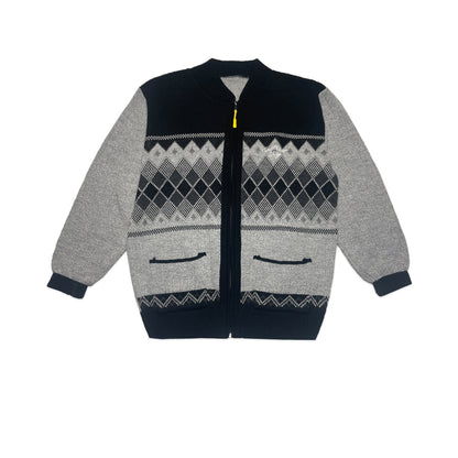 Custard Reclaimed Black Pattern Cardigan | Size Medium