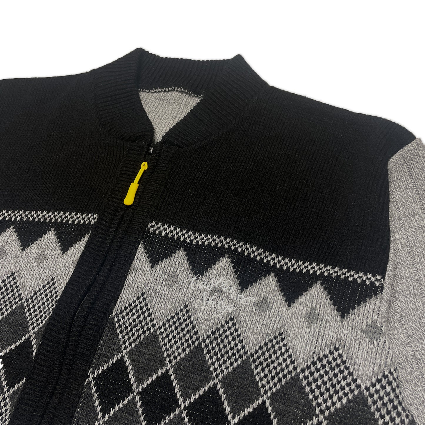 Custard Reclaimed Black Pattern Cardigan | Size Medium