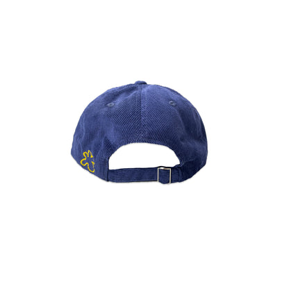 Corduroy Navy Logo 6 Panel Cap