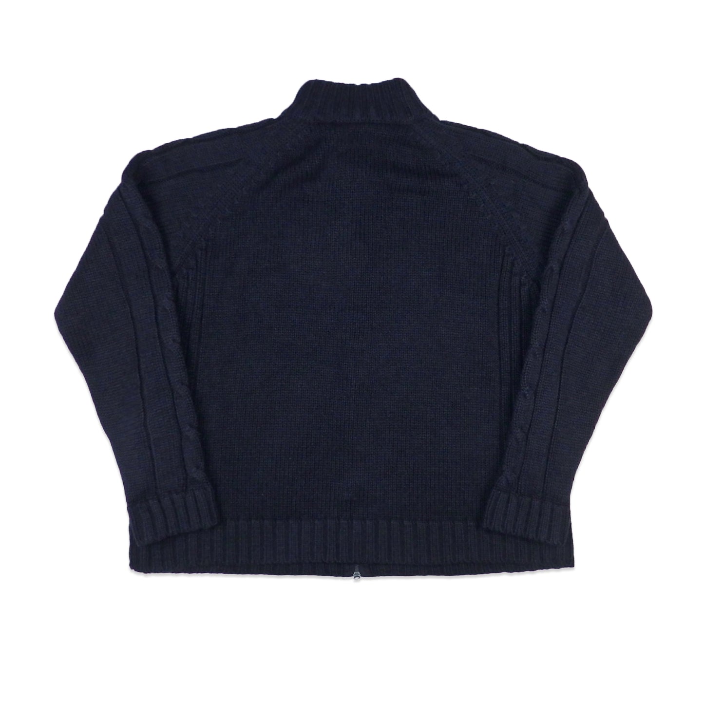 Custard Reclaimed Navy Full-Zip Chunky Cardigan | Size Medium