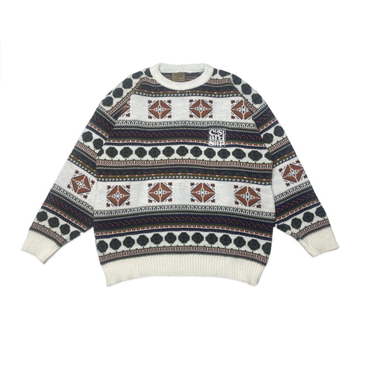 Custard Reclaimed Pattern Jumper | Size Medium