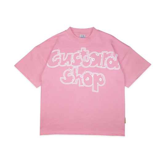 Heavyweight Graffiti Print T-Shirt | Pastel Pink