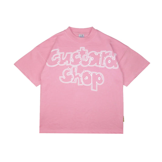 Heavyweight Graffiti Print T-Shirt | Pastel Pink