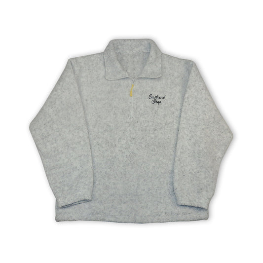 Custard Reclaimed Grey Sherpa 1/4 Fleece | Size Large