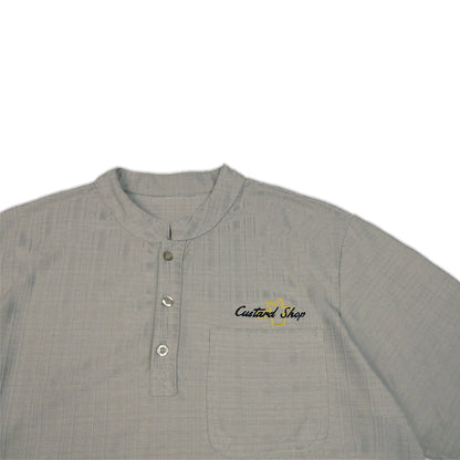 Custard Reclaimed High Collar Shirt | Size Medium