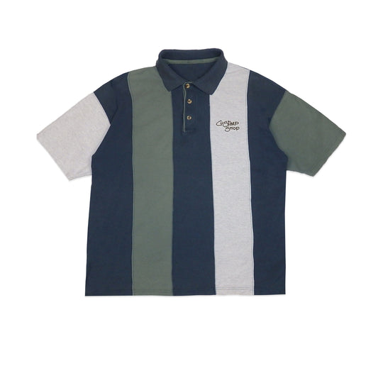 Custard Reclaimed Stripe Polo Shirt | Size Medium