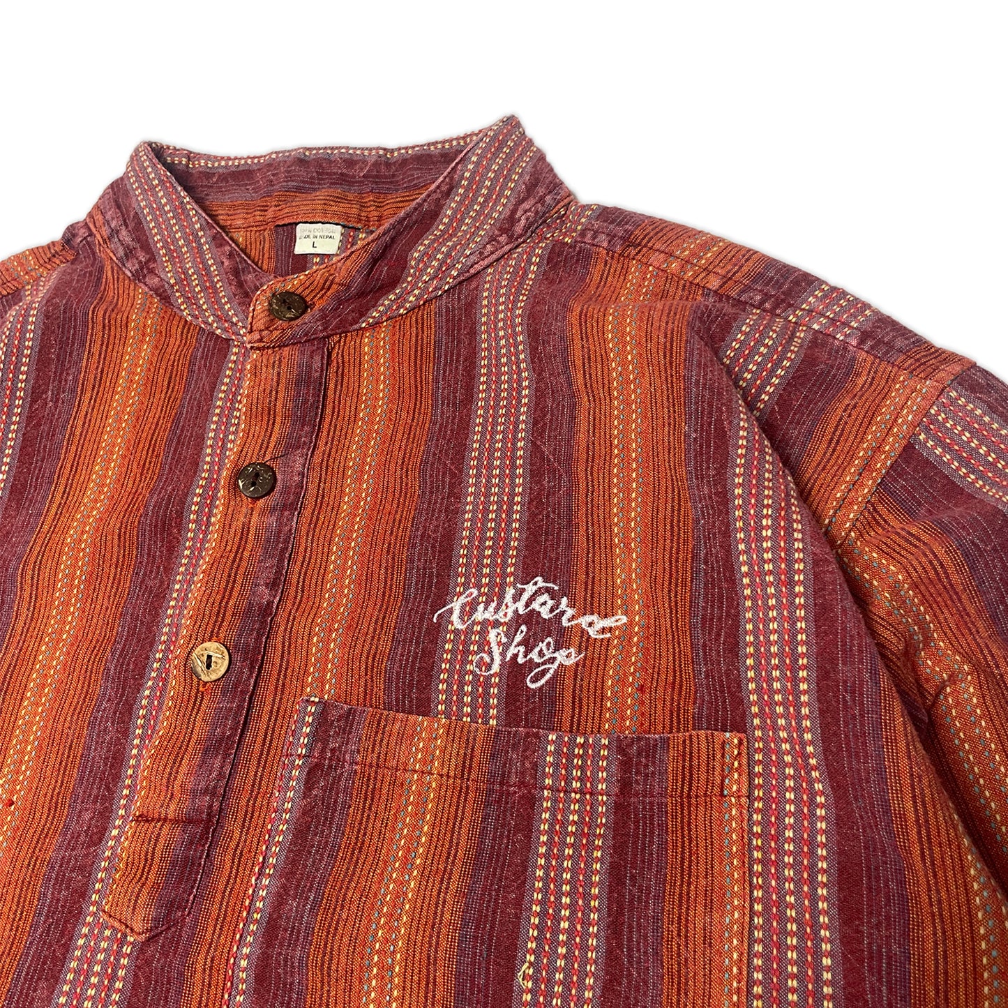 Custard Reclaimed Stripe Shirt | Size Large