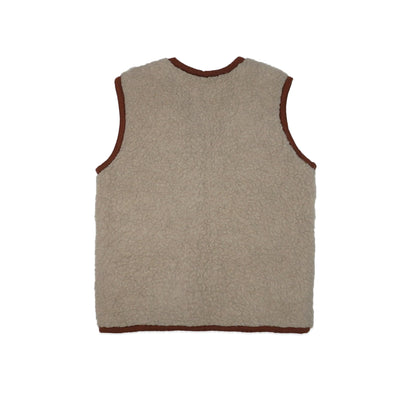 Custard Reclaimed Sherpa Vest | Size Large