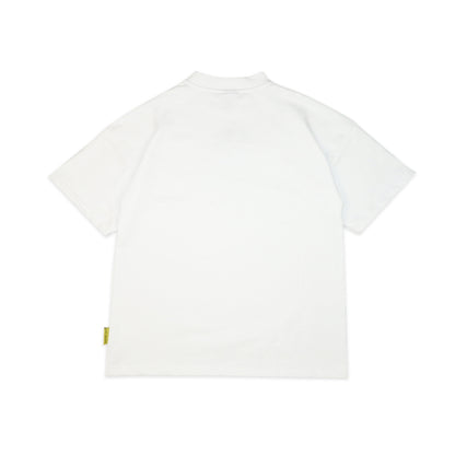 Heavyweight Graffiti Print T-Shirt | White