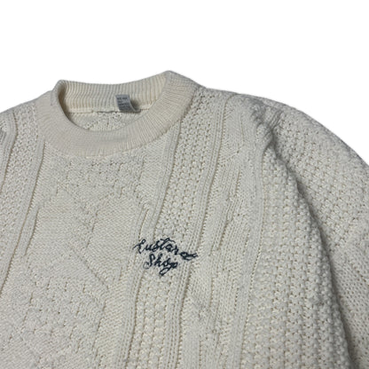 Custard Reclaimed Wool Jumper | Size Large