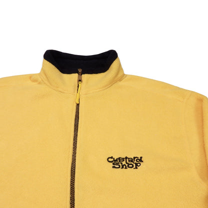 Custard Reclaimed Yellow Full-Zip Fleece | Size Medium