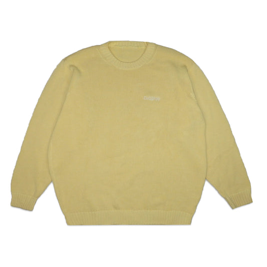 Custard Reclaimed Yellow Knit Jumper | Size Large