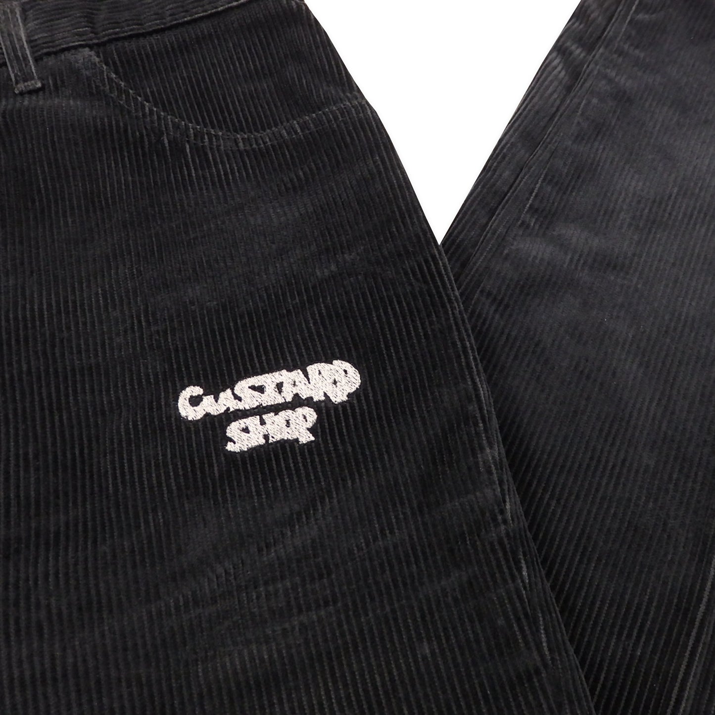 Custard Reclaimed Charcoal Corduroy Trousers | Size 30" x 31"