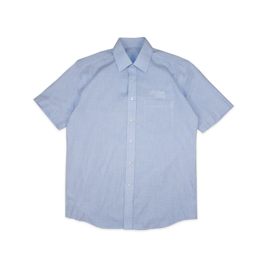 Custard Reclaimed Light Blue Check Shirt | Size Medium
