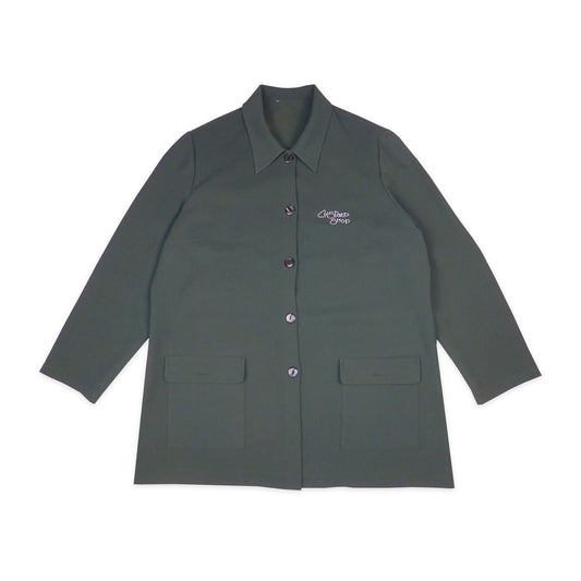Custard Reclaimed Dark Green Button-Up Jacket | Size Large