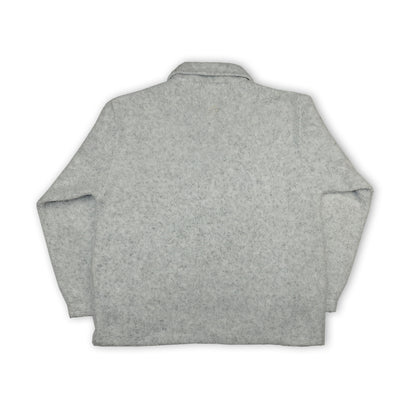 Custard Reclaimed Grey Sherpa 1/4 Fleece | Size Large