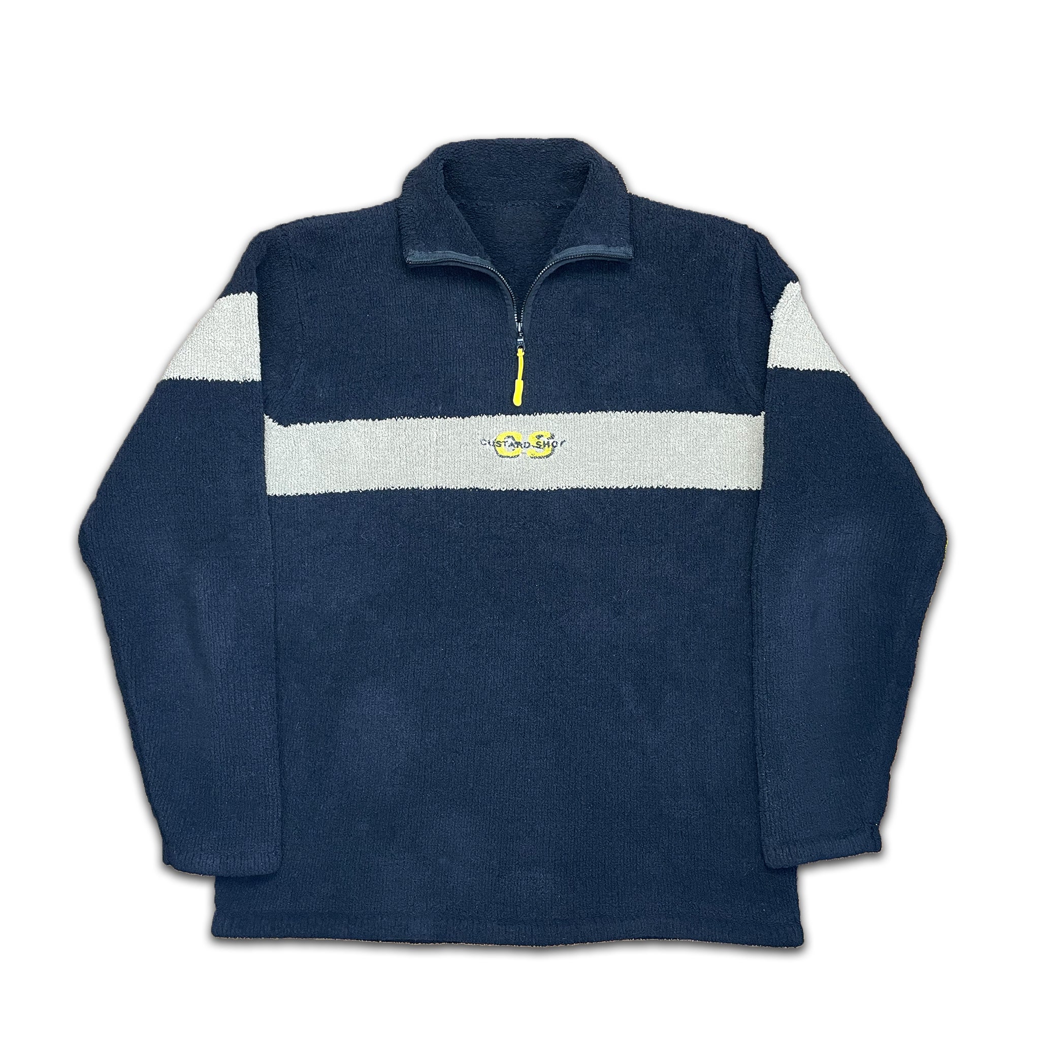 Custard Reclaimed Cropped Patterned 1/4 Zip Fleece Size 4-6