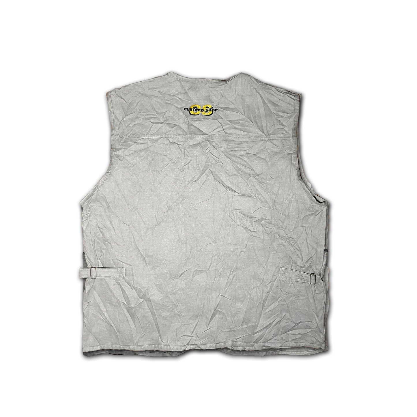 Custard Reclaimed Grey Fishing Vest | Size Large