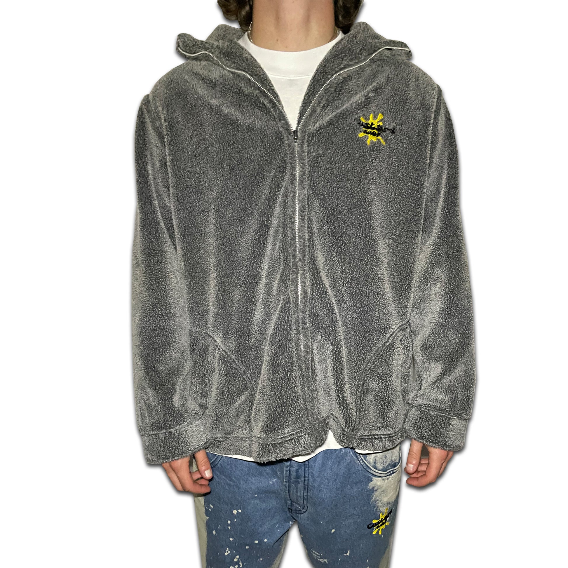 Custard Reclaimed Grey Full-Zip Fleece | Size XL Custard Shop Official