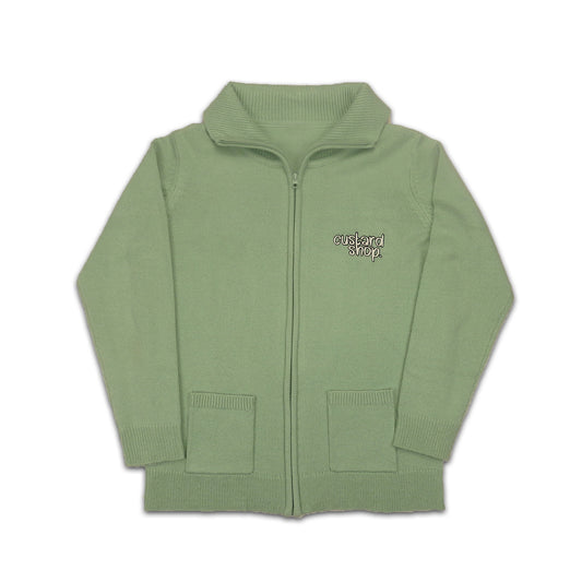 Custard Reclaimed Green Full-Zip Cardigan | Size Small