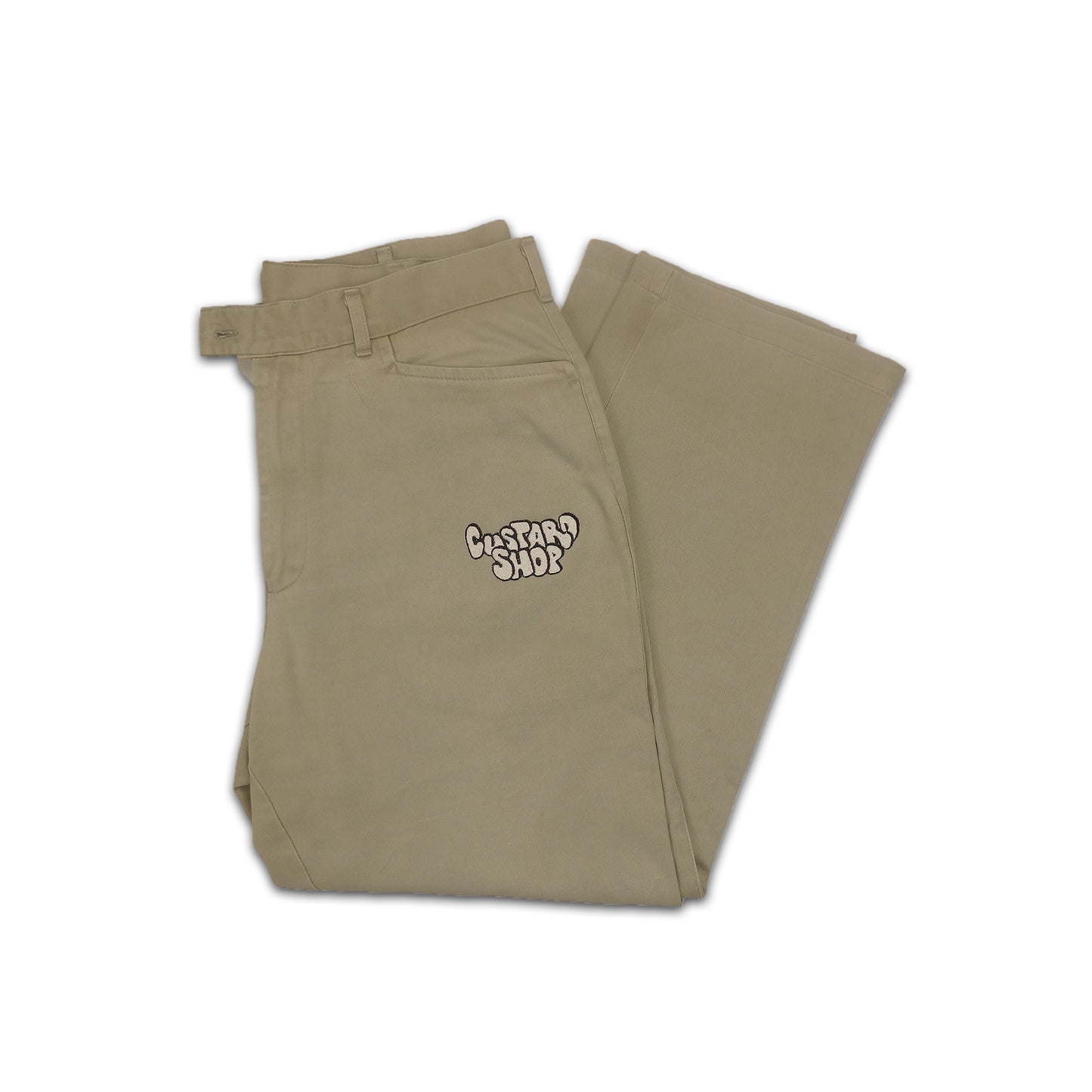 Custard Reclaimed Olive Chino Trousers | Size 32"