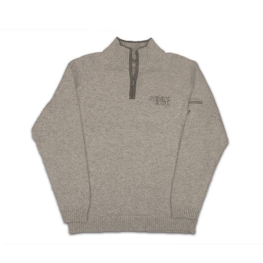 Custard Reclaimed Grey 1/4 Zip Fleece | Size Medium