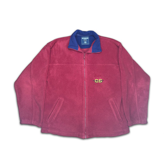 Custard Reclaimed Red Full-Zip Fleece | Size Large