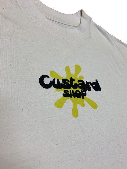 Custard Shop Official Splodge T-Shirt | Beige Custard Shop Official